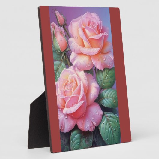 Eine Touch Elegance: Rosa Tabletop Plaque wi Fotoplatte (Seite)