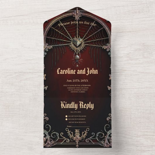 Eine Touch gotischer Magie All In One Einladung (Innen Boden)