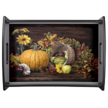 Eine Touch Herbst Serviertablett groß