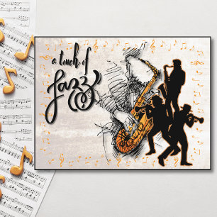Eine Touch Jazz - Elegantes Saxophon Postkarte