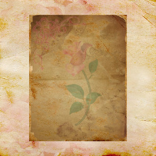 Eine Touch rosa, florales Scrapbook