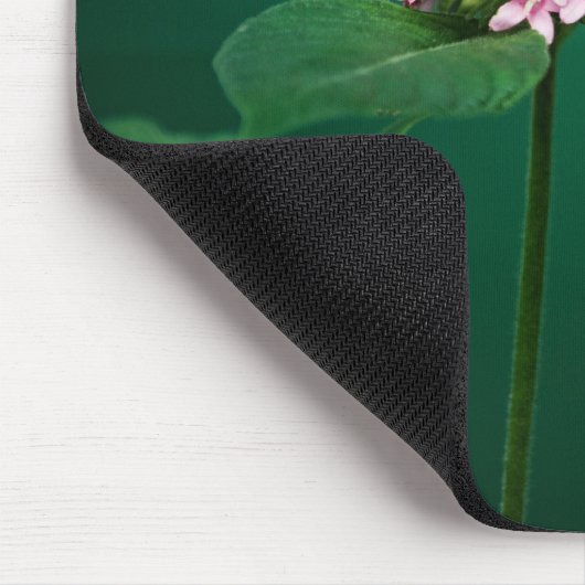 Eine Touch Rosa im Grünen Mousepad (Ecke)