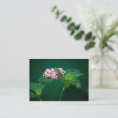 Eine Touch Rosa in der grünen Mini-Printwerbung Visitenkarte (Stehend Vorderseite)