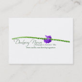 Eine Touch Rosa in der grünen Mini-Printwerbung Visitenkarte (Rückseite)