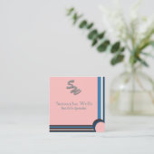 Eine Touch Rosa Quadratische Visitenkarte (Stehend Vorderseite)