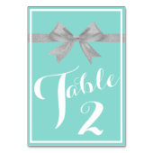 Eine Touch silbernen Duschkabine Bridal Center Par Tischnummer (Vorderseite)