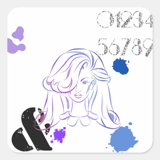 Eine Touch von Farbwasser-Spritzer Aufkleber (Vorderseite)