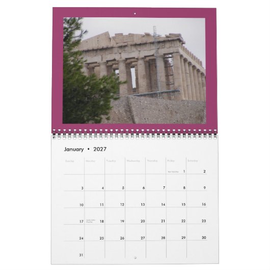 Eine Touch von Griechenland Kalender (Jan 2027)