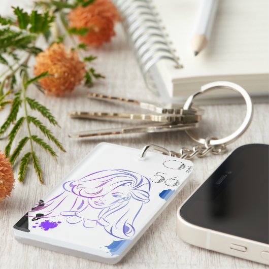 Eine Touch von Spritzern für Farbwasser Schlüsselanhänger (Vorderseite rechts)