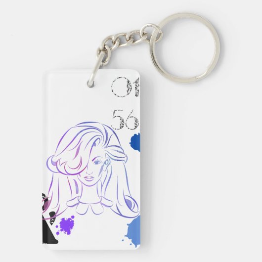 Eine Touch von Spritzern für Farbwasser Schlüsselanhänger (Rückseite)