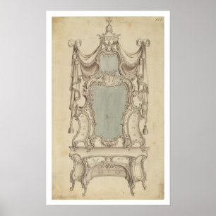 Eine "Toylet" Tabelle, vom Kabinett Direc eines Poster