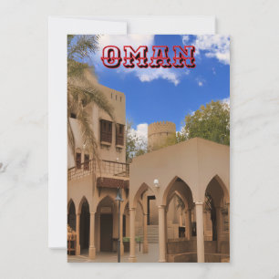 Eine traditionelle Architektur in Omani Feiertagskarte
