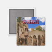 Eine traditionelle Architektur in Omani Magnet (Vorderseite/Rückseite)