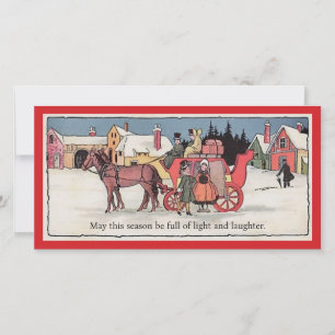 Eine traditionelle Weihnachtsgrußkarte Feiertagskarte