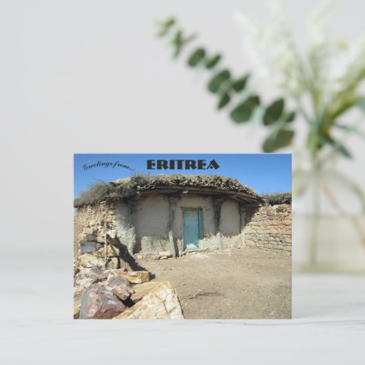 Eine traditionelle Zuhause in Eritrea Postkarte (Stehend Vorderseite)