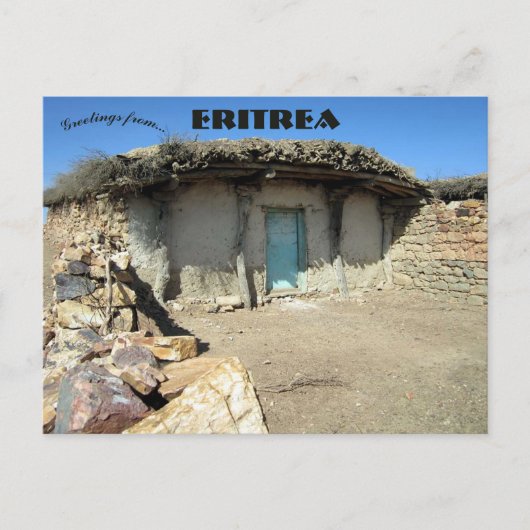 Eine traditionelle Zuhause in Eritrea Postkarte (Vorderseite)