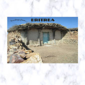 Eine traditionelle Zuhause in Eritrea Postkarte