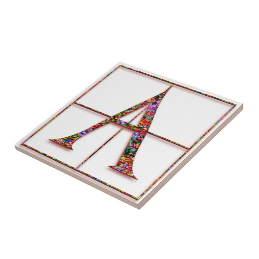 Eine Trajanus Red Custom Monogram Tile Fliese (Seite)