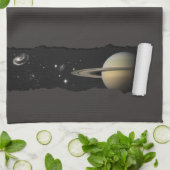 Eine Träne im Weltraum - Saturn Galaxy Elegant - R Geschirrtuch (Gefaltet)