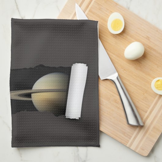 Eine Träne im Weltraum - Saturn Galaxy Elegant - R Geschirrtuch (Viertel Falte)