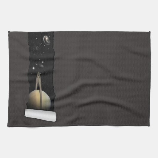 Eine Träne im Weltraum - Saturn Galaxy Elegant - R Geschirrtuch (Horizontal)