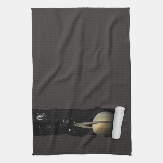 Eine Träne im Weltraum - Saturn Galaxy Elegant - R Geschirrtuch (Vertikal)