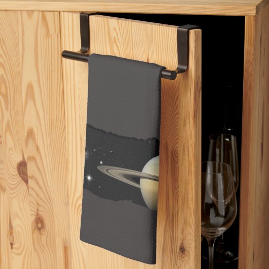 Eine Träne im Weltraum - Saturn Galaxy Elegant - R Geschirrtuch (Drittel gefaltet)