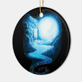 Eine Trauflösung Keramik Ornament (Links)