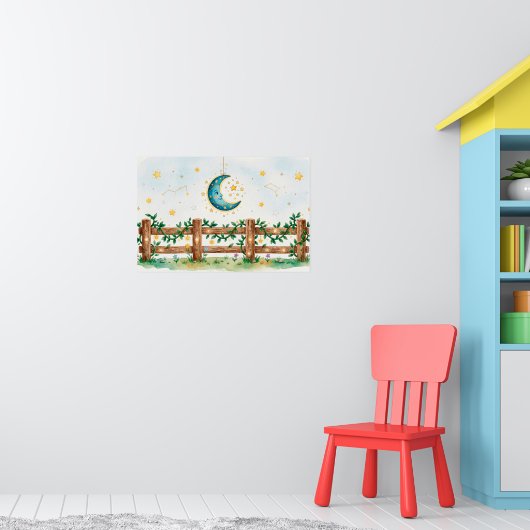 Eine träumerische Aquarellillustration Poster (Kinderzimmer 1)