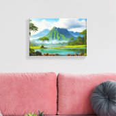 Eine traumhafte Landschaft: Ein Friedlicher Blick  Leinwanddruck (Insitu (Wohnzimmer))