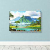 Eine traumhafte Landschaft: Ein Friedlicher Blick Leinwanddruck (Insitu (Holzboden))