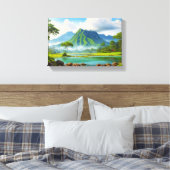 Eine traumhafte Landschaft: Ein Friedlicher Blick  Leinwanddruck (Insitu (Schlafzimmer))