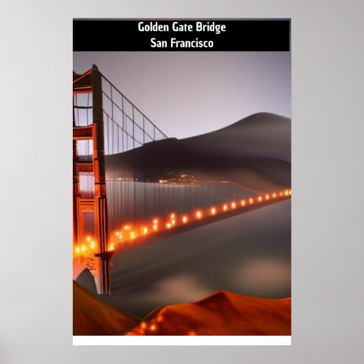 Eine traumhafte Version der Golden Gate Bridge, Sa Poster (Vorne)