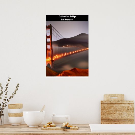 Eine traumhafte Version der Golden Gate Bridge, Sa Poster (Küche)
