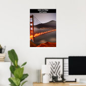 Eine traumhafte Version der Golden Gate Bridge, Sa Poster (Heimbüro)