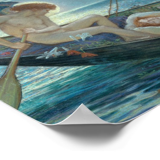 Eine Traumreise | Walter Crane Poster (Ecke)