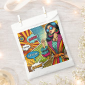 Eine trendige Illustration im Retro-Pop-Stil Geschenktütchen (Ausgeschnitten)