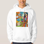 Eine trendige Illustration im Retro-Pop-Stil Hoodie (Vorderseite)