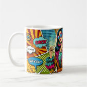Eine trendige Illustration im Retro-Pop-Stil Kaffeetasse (Links)