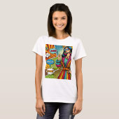Eine trendige Illustration im Retro-Pop-Stil T-Shirt (Vorne ganz)