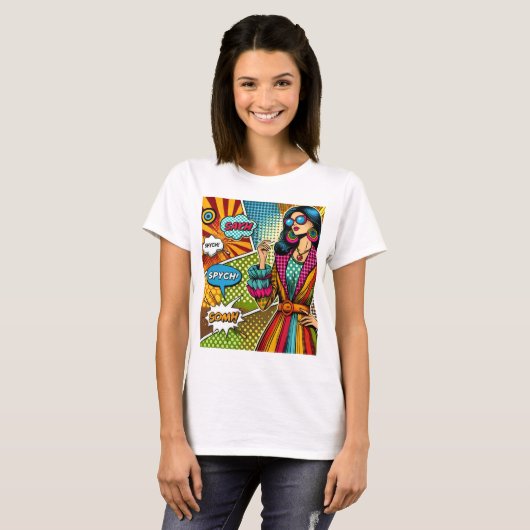 Eine trendige Illustration im Retro-Pop-Stil T-Shirt (Vorne ganz)