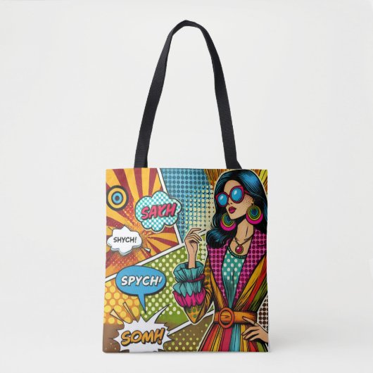 Eine trendige Illustration im Retro-Pop-Stil Tasche (Vorderseite)