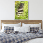 Eine Treppe im Gras Leinwanddruck (Insitu (Schlafzimmer))