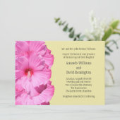 Eine tropische Hochzeitseinladung (gelb) Einladung (Stehend Vorderseite)