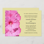 Eine tropische Hochzeitseinladung (gelb) Einladung (Vorne/Hinten)