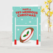 Eine Trymendous Rugby-Weihnachtskarte Karte (Gelbe Blume)