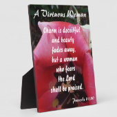 Eine tugendhafte weibliche Rote Rose Fotoplatte (Seite)