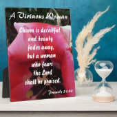 Eine tugendhafte weibliche Rote Rose Fotoplatte (Seite)