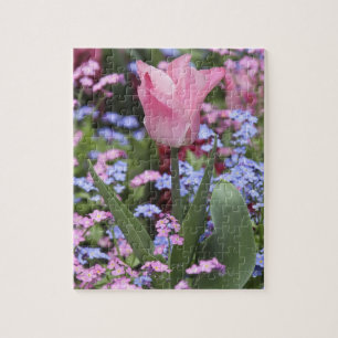 Eine Tulpe im Luxembourg-Garten, Paris, Frankreich Puzzle