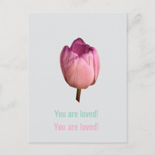 Eine Tulpenblume Postkarte